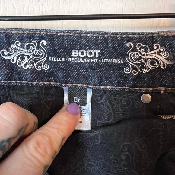 Express Boot Cut Low Rise Denim Jeans 0R - Picture 7 of 7